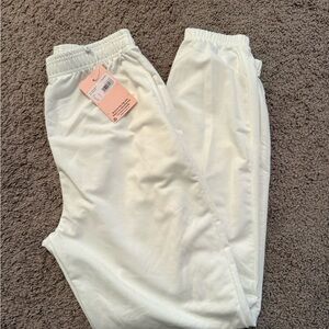 White joggers (NEVER WORN)